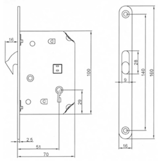SERRATURA DA INFILARE ENTRATA 50 MM. CON GANCIO BORDO TONDO CROMO SATINATO SERRATURA DA INFILARE ENTRATA 50 MM. CON GANCIO BORDO TONDO CROMO SATINATO