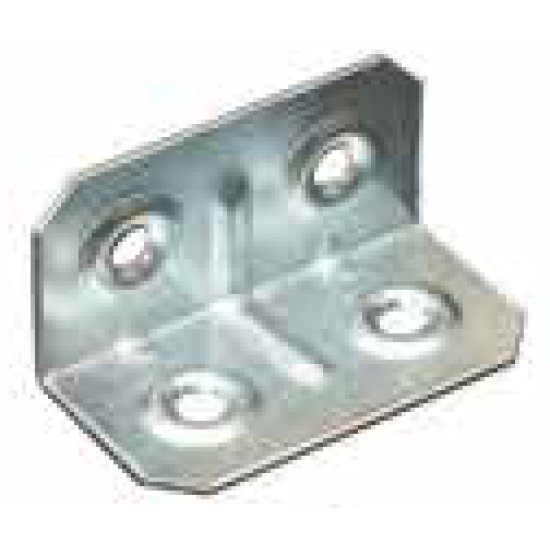 PIASTRINA PIEGATA 20 x 20 MM. LUNGHEZZA 40 MM. PER GIUNZIONI DI ASSEMBLAGGIO