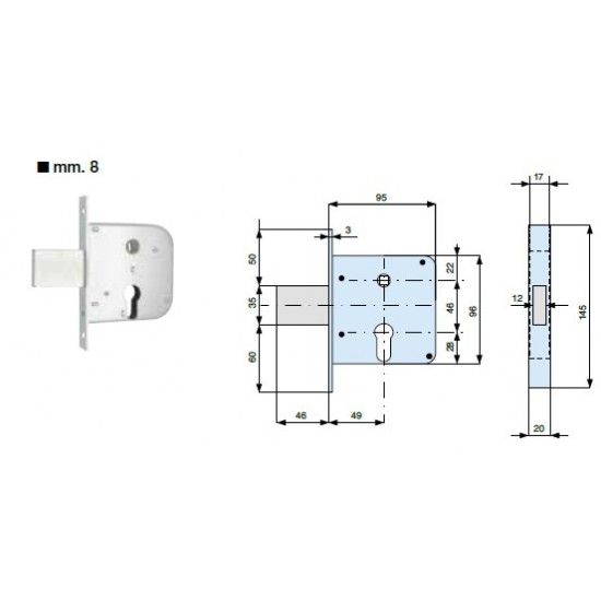 SCROCCO IN ACCIAO CON  CON MANDATA ART. 133500/000