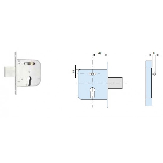 2 MANDATE E SCROCCO CON POMOLINO, CATENACCIO IN ACCIAIO ART. 138500/000