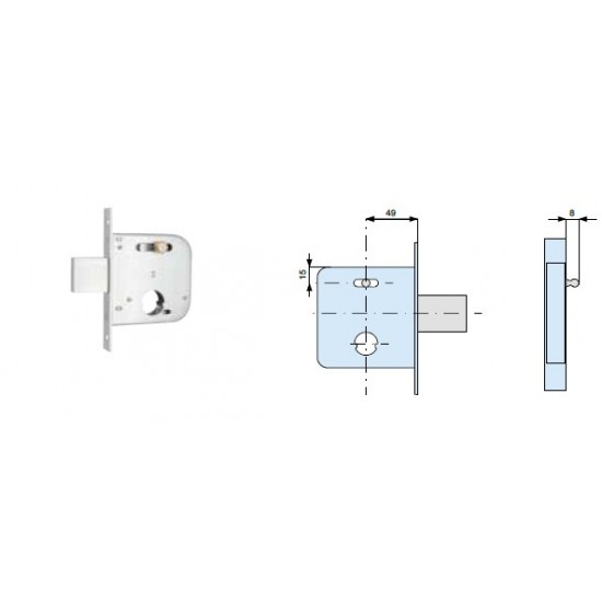 2 MANDATE E SCROCCO CON POMOLINO, CATENACCIO IN ACCIAIO ART. 139500/000