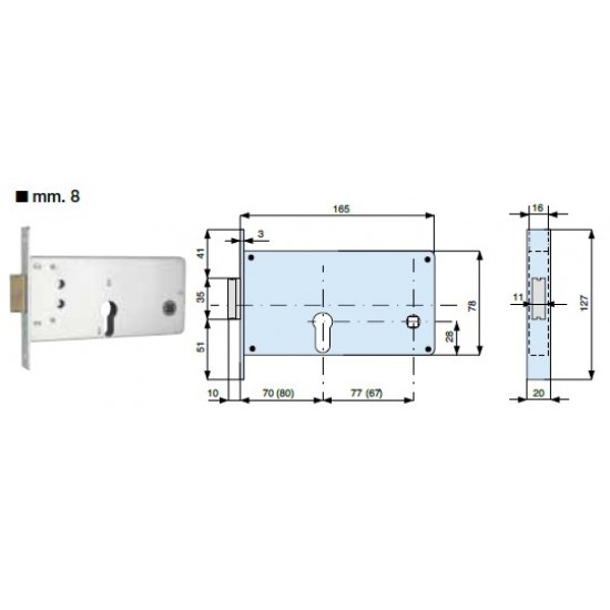 2 MANDATE E SCROCCO, CATENACCIO IN OTTONE ART. 316700/000