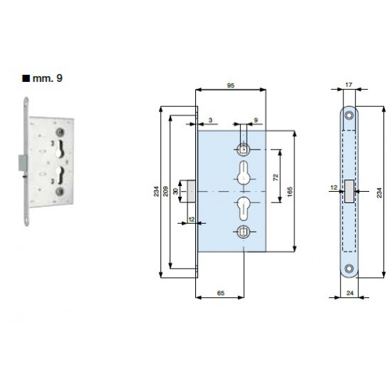 ANTIPANICO CATENACCIO IN ACCIAIO ZINCATO ART. 485650/000