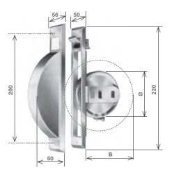 AVVOLGITORE SEMINCASSO MONOBLOCCO INTERASSE 200 MM. CAPACITA' 10 MT. STAFER