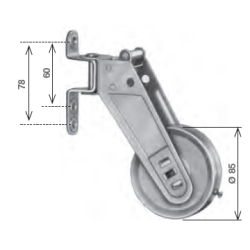 AVVOLGITORE ORIENTABILE CROMATO INTERASSE 60 - 78 MM. CAPACITA' 8 MT. STAFER
