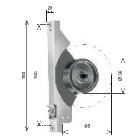 AVVOLGITORE SEMINCASSO MONOBLOCCO INTERASSE 165 MM. CAPACITA' 5 MT. STAFER
