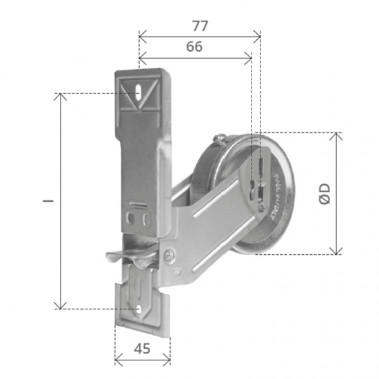 AVVOLGITORE MODULETTE INTERASSE 135 MM. CAPACITA' 5 MT. AVVOLGITORE MODULETTE INTERASSE 135 MM. CAPACITA' 5 MT.