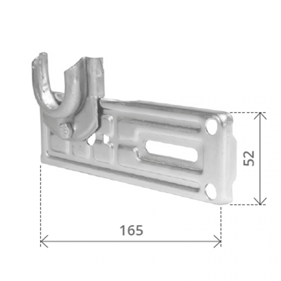 BANDIERINA CON DOPPIO SUPPORTO PER CUSCINETTO DA 42 MM.