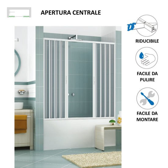 BOX VASCA BIANCO IN PVC 1 LATO APERTURA CENTRALE MODELLO ASTRA BOX VASCA BIANCO IN PVC 1 LATO APERTURA CENTRALE MODELLO ASTRA