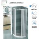 BOX DOCCIA BIANCO SEMICIRCOLARE IN PVC APERTURA CENTRALE MODELLO GIOVE