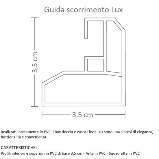 BOX DOCCIA BIANCO SEMICIRCOLARE IN PVC APERTURA CENTRALE MODELLO GIOVE