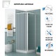 BOX DOCCIA BIANCO ANGOLARE IN PVC 2 LATI APERTURA LATERALE