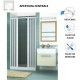 BOX DOCCIA BIANCO IN PVC 1 LATO APERTURA CENTRALE MODELLO VENERE 