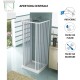 BOX DOCCIA BIANCO IN PVC 3 LATI APERTURA CENTRALE MODELLO SATURNIA