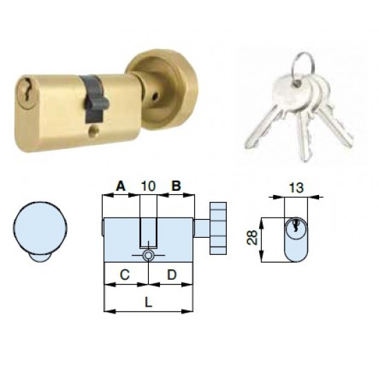 DOPPIO CLINDRO OVALE CON POMOLO ART. 026560/00R