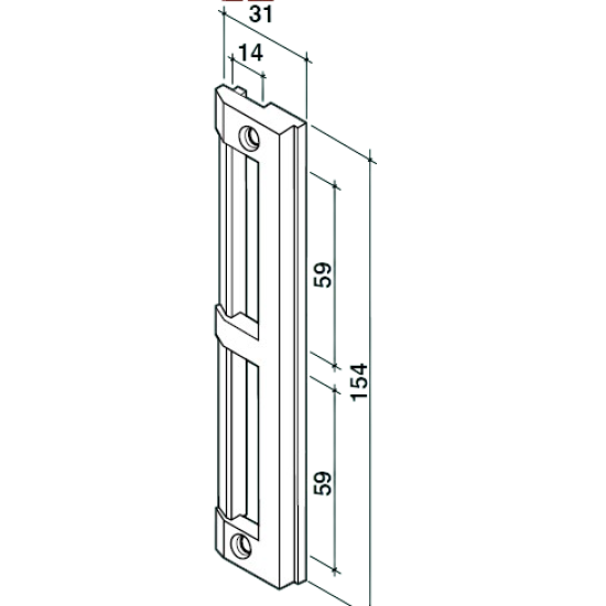 CONTROPIASTRA IN NYLON PER PROFILO R40 - R50 - R50TT 310350000 CONTROPIASTRA IN NYLON PER PROFILO R40 - R50 - R50TT 310350000