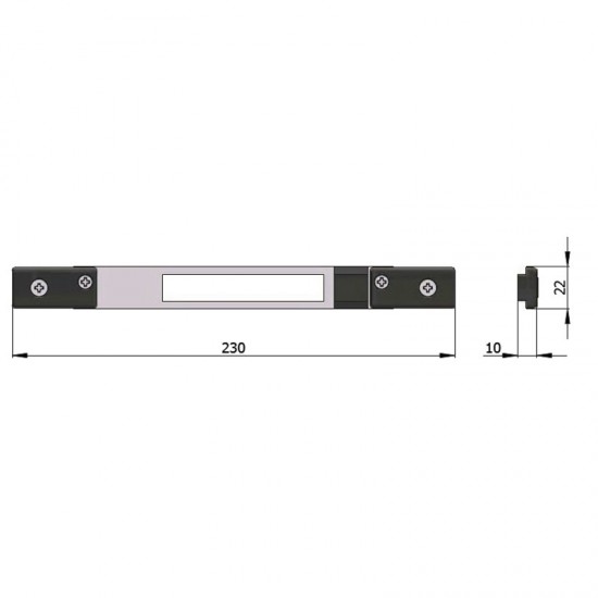CONTROPIASTRA SERIE CAMERA EUROPEA - DOMAL STOPPER - PG FINESTRA - NC 45 INT. REGOLABILE 02321 X OMEC