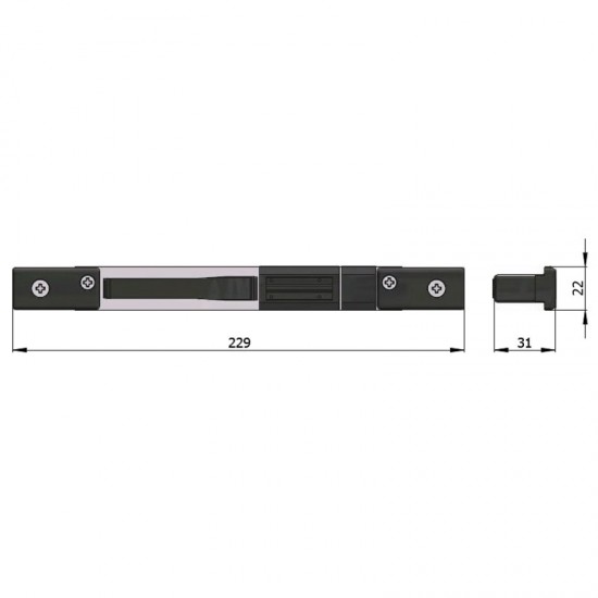 CONTROPIASTRA SERIE CAMERA EUROPEA - DOMAL STOPPER - PG FINESTRA - NC 45 INT. REGOLABILE 02346 X OMEC