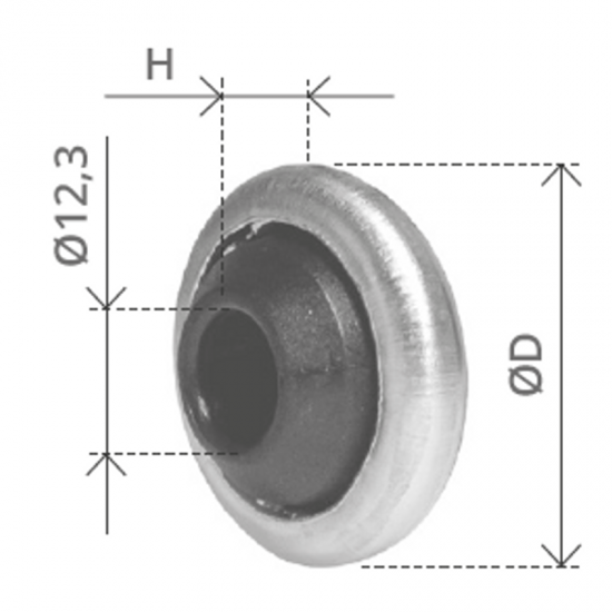 CUSCINETTO A SFERA BUSSOLA NYLON DA 40 MM.