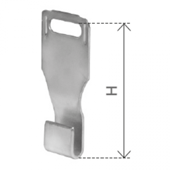 GANCIO ATTACCASTECCHE PER LEGNO A 1 LAMIERINO E 1 FERITOA  GANCIO ATTACCASTECCHE PER LEGNO A 1 LAMIERINO E 1 FERITOA