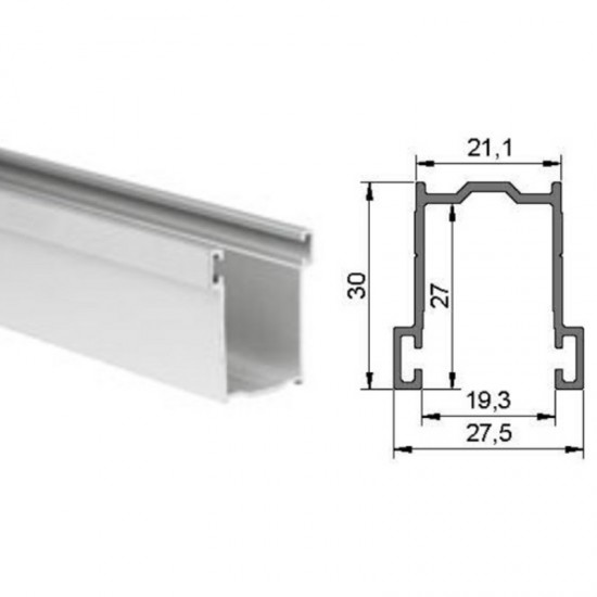 GUIDA IN ALLUMINIO PER TAPPARELLA DA 30 x 21 COMPLETA DI SPAZZOLINO GUIDA IN ALLUMINIO PER TAPPARELLA DA 30 x 21 COMPLETA DI SPAZZOLINO