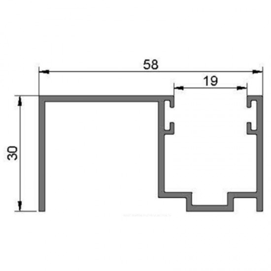 GUIDA IN ALLUMINIO PER TAPPARELLA - ZANZARIERA DA 30 x 58 COMPLETA DI SPAZZOLINO GUIDA IN ALLUMINIO PER TAPPARELLA - ZANZARIERA DA 30 x 58 COMPLETA DI SPAZZOLINO