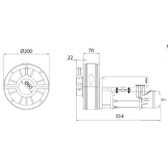 Motore Serranda G8 Twister 600/200 EF – 160 kg con Elettrofreno