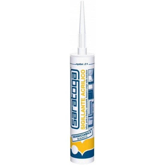 SILICONE SIGLLANTE ACRILICO VERNICIABILE NPBN BIANCO 280ml ART. 2 SILICONE SIGLLANTE ACRILICO VERNICIABILE NPBN BIANCO 280ml ART. 2