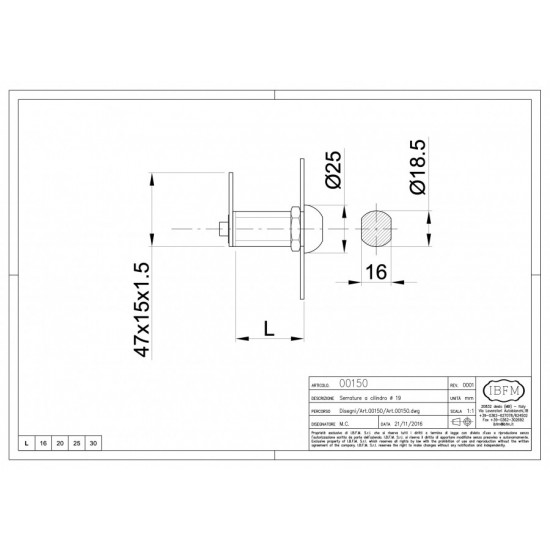 SERRATURA A CILINDRO PER ANTINE E SPORTELLI