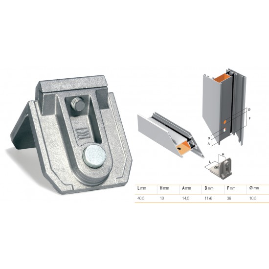 SQUADRETTO 1130F IN ALLUMINIO FILETTATO