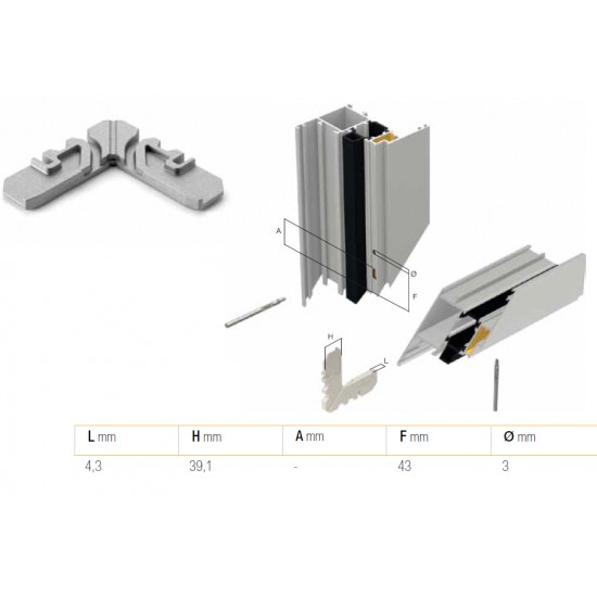 SQUADRETTO 1136 IN ALLUMINIO A SPINARE E CIANFRINARE SINGOLA