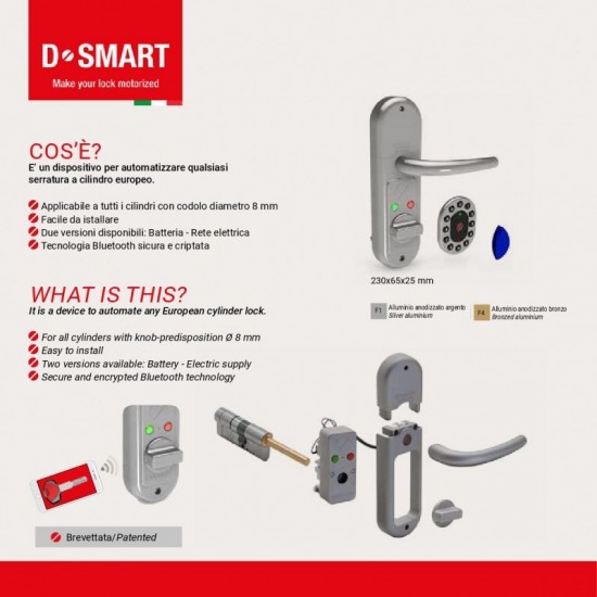 DISPOSITIVO DI AUTOMATIZZAZIONE PORTE D-SMART ALIMENTATA SECUREMME DISPOSITIVO DI AUTOMATIZZAZIONE PORTE D-SMART ALIMENTATA SECUREMME