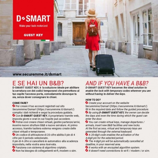 DISPOSITIVO DI AUTOMATIZZAZIONE PORTE D-SMART ALIMENTATA SECUREMME DISPOSITIVO DI AUTOMATIZZAZIONE PORTE D-SMART ALIMENTATA SECUREMME