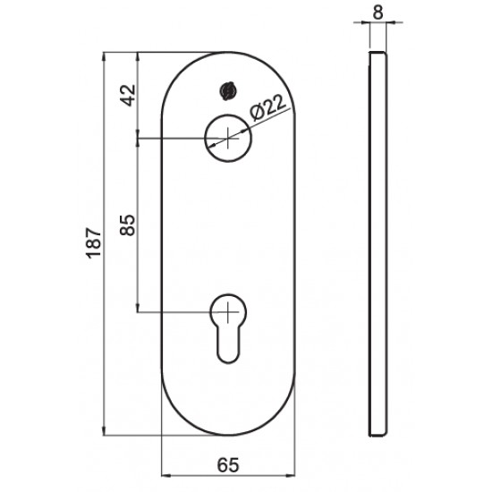 PLACCA CILINDRO SAGOMATO 4502 SECUREMME PLACCA CILINDRO SAGOMATO 4502 SECUREMME