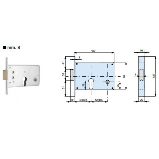 1 MANDATA E SCROCCO, CATENACCI IN OTTONE ART. 312550/000