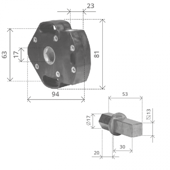 ARGANO AD ASTA IN PVC DA 25 KG.