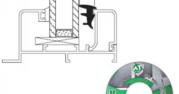 Rotolo guarnizione fermavetro interna COMPLASTEX UP3/W marrone - mt200