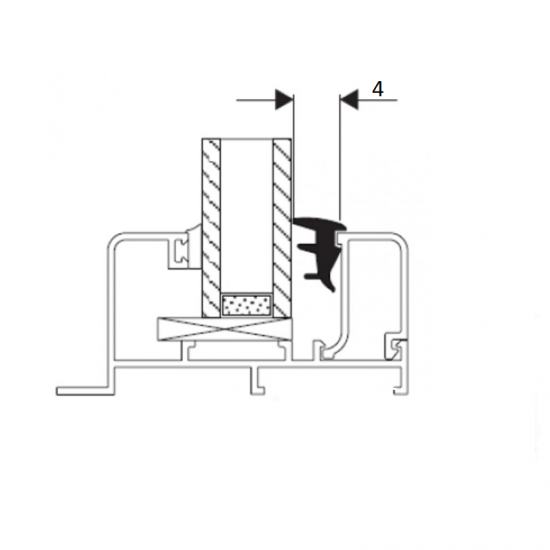 GUARNIZIONE UP 4 MM AT FERMAVETRO