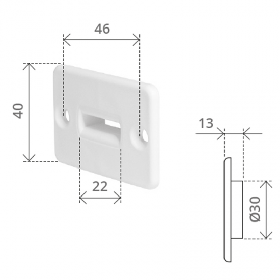 GUIDACINGHIA ORIZZONTALE IN PVC