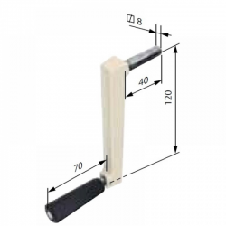 MANOVELLA QUADRO 8 PER ARGANO BGM DA 120 MM.