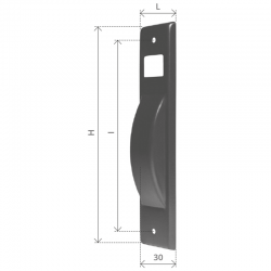 PLACCA FERRO COPRIAVVOLGITORE SEMINCASSO 6 MT. INTERASSE 165 MM.