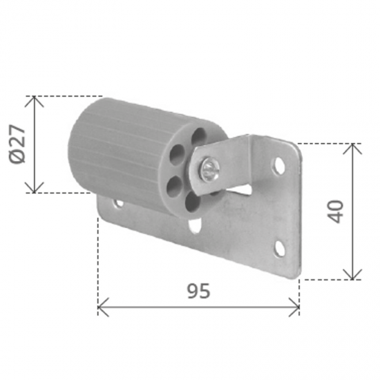 RULLO DI RINVIO SPINGITAPPARELLA DA 27 MM.