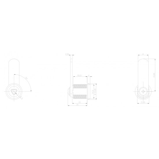 CILINDRO PER METALLO IMPRONTA TRIANGOLO 6 160010 MOIA