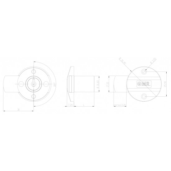 CILINDRO PER LEGNO PER ANTA O CASSETTO 2203 MOIA