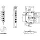 SERRATURA PROFILO EUROPEO ENTRATA 60 PORTA BLINDATA CP954 MOIA